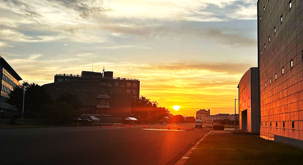 船橋校舎の夕景 キレイですよ～（Iさん）